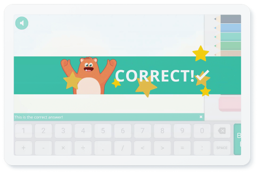 Students answer in-game questions